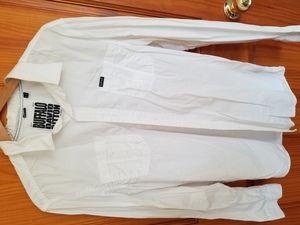 Buffalo David Bitton Large L long sleeve White shirt